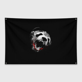 Флаг-баннер с принтом The Real Panda в Кировске, 100% полиэстер | размер 67 х 109 см, плотность ткани — 95 г/м2; по краям флага есть четыре люверса для крепления | bear | panda | pandas | медведь | панда