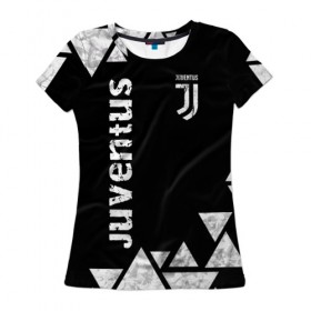 Женская футболка 3D с принтом Juventus Black and White в Кировске, 100% полиэфир ( синтетическое хлопкоподобное полотно) | прямой крой, круглый вырез горловины, длина до линии бедер | club | football | juventus | белый | италия | клуб | форма | черный | ювентус