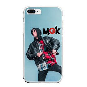 Чехол для iPhone 7Plus/8 Plus матовый с принтом Machine gun kelly в Кировске, Силикон | Область печати: задняя сторона чехла, без боковых панелей | Тематика изображения на принте: machine gun kelly | mgk | rap | рэп