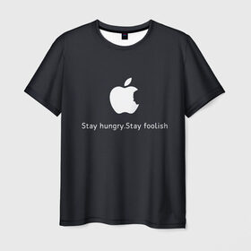 Мужская футболка 3D с принтом Стив Джобс в Кировске, 100% полиэфир | прямой крой, круглый вырез горловины, длина до линии бедер | iphone | steve jobs | стив джобс | эппл