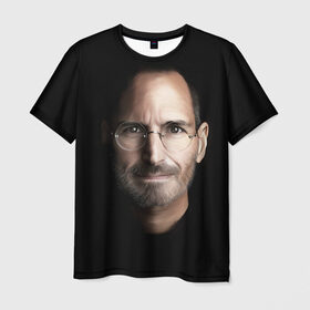 Мужская футболка 3D с принтом Стив Джобс в Кировске, 100% полиэфир | прямой крой, круглый вырез горловины, длина до линии бедер | iphone | steve jobs | стив джобс | эппл