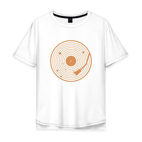 Мужская футболка хлопок Oversize с принтом Солнечная пластинка в Кировске, 100% хлопок | свободный крой, круглый ворот, “спинка” длиннее передней части | Тематика изображения на принте: венера | геометрия | звук | земля | игла | кольца | круги | марс | меркурий | минимализм | планеты | пластинка | сатурн | солнечная пластинка | солнечная система | солнце | уран | юпитер