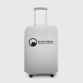 Чехол для чемодана 3D с принтом Black Mesa в Кировске, 86% полиэфир, 14% спандекс | двустороннее нанесение принта, прорези для ручек и колес | black mesa | half life | халф лайф | черная меса
