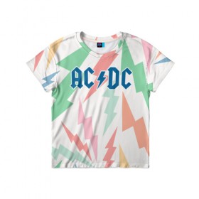 Детская футболка 3D с принтом AC/DC в Кировске, 100% гипоаллергенный полиэфир | прямой крой, круглый вырез горловины, длина до линии бедер, чуть спущенное плечо, ткань немного тянется | acdc | альтернатива | группа | диси | метал | музыка | музыканты | рок | эйси | эйсидиси