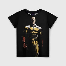Детская футболка 3D с принтом One-Pucnh Man в Кировске, 100% гипоаллергенный полиэфир | прямой крой, круглый вырез горловины, длина до линии бедер, чуть спущенное плечо, ткань немного тянется | one punch man | ванпач | ванпачмен | генос