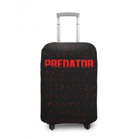 Чехол для чемодана 3D с принтом PREDATOR в Кировске, 86% полиэфир, 14% спандекс | двустороннее нанесение принта, прорези для ручек и колес | 
