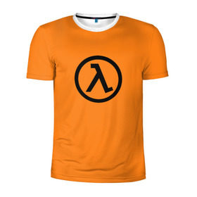 Мужская футболка 3D спортивная с принтом Half-Life в Кировске, 100% полиэстер с улучшенными характеристиками | приталенный силуэт, круглая горловина, широкие плечи, сужается к линии бедра | game | half life | игра | портал | халф лайф
