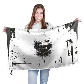 Флаг 3D с принтом Kaneki Ken (Tokyo Ghoul) #1 в Кировске, 100% полиэстер | плотность ткани — 95 г/м2, размер — 67 х 109 см. Принт наносится с одной стороны | anime | kaneki ken | tokyo ghoul | аниме | канеки кен | токийский гуль