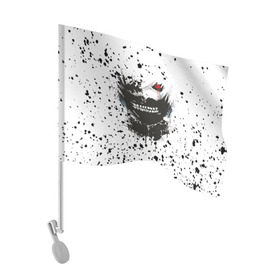 Флаг для автомобиля с принтом Kaneki Ken (Tokyo Ghoul) #3 в Кировске, 100% полиэстер | Размер: 30*21 см | anime | kaneki ken | tokyo ghoul | аниме | канеки кен | токийский гуль