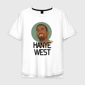 Мужская футболка хлопок Oversize с принтом Kanye West в Кировске, 100% хлопок | свободный крой, круглый ворот, “спинка” длиннее передней части | Тематика изображения на принте: 