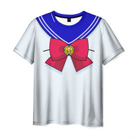 Мужская футболка 3D с принтом Матроска в Кировске, 100% полиэфир | прямой крой, круглый вырез горловины, длина до линии бедер | Тематика изображения на принте: sailor moon | костюм | луна | сейлор мун | сейлормун