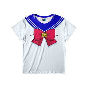 Детская футболка 3D с принтом Матроска в Кировске, 100% гипоаллергенный полиэфир | прямой крой, круглый вырез горловины, длина до линии бедер, чуть спущенное плечо, ткань немного тянется | sailor moon | костюм | луна | сейлор мун | сейлормун