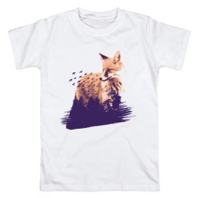Мужская футболка хлопок с принтом Лиса в Кировске, 100% хлопок | прямой крой, круглый вырез горловины, длина до линии бедер, слегка спущенное плечо. | fox | foxy | абстракция | женская | женские | лес | лис | лиса | лисичка | отдых | природа