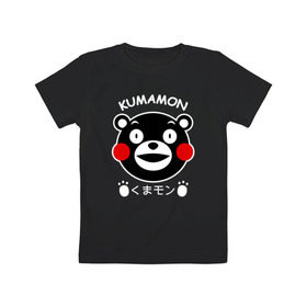 Детская футболка хлопок с принтом KUMAMON в Кировске, 100% хлопок | круглый вырез горловины, полуприлегающий силуэт, длина до линии бедер | japanese | kumamon | kumamoto | аниме | игрушка | кумамон | кумамото сапурайдзу | персонаж | талисман | япония