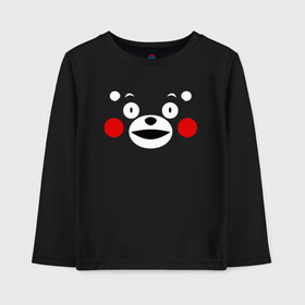 Детский лонгслив хлопок с принтом KUMAMON в Кировске, 100% хлопок | круглый вырез горловины, полуприлегающий силуэт, длина до линии бедер | japanese | kumamon | kumamoto | аниме | игрушка | кумамон | кумамото сапурайдзу | персонаж | талисман | япония