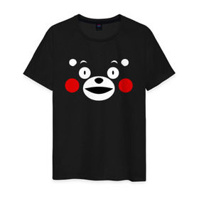 Мужская футболка хлопок с принтом KUMAMON в Кировске, 100% хлопок | прямой крой, круглый вырез горловины, длина до линии бедер, слегка спущенное плечо. | Тематика изображения на принте: japanese | kumamon | kumamoto | аниме | игрушка | кумамон | кумамото сапурайдзу | персонаж | талисман | япония