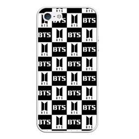 Чехол для iPhone 5/5S матовый с принтом BTS PATTERN в Кировске, Силикон | Область печати: задняя сторона чехла, без боковых панелей | Тематика изображения на принте: bts | bts army | j hope | jimin | jin | jungkook | k pop | pattern | rap monster | rapmon | suga | v | бтс | корея