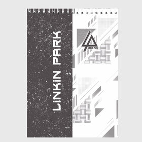 Скетчбук с принтом Linkin Park в Кировске, 100% бумага
 | 48 листов, плотность листов — 100 г/м2, плотность картонной обложки — 250 г/м2. Листы скреплены сверху удобной пружинной спиралью | американская | группа | линкин | метал | ню | парк | рок | рэп | электроник