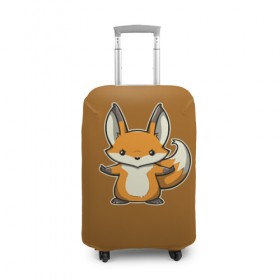 Чехол для чемодана 3D с принтом Дерзкий Лис в Кировске, 86% полиэфир, 14% спандекс | двустороннее нанесение принта, прорези для ручек и колес | fox | foxes | rude | you | грубый | дерзкий | лис | лиса | лисенок | лисичка | лисы