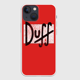 Чехол для iPhone 13 mini с принтом Duff Beer в Кировске,  |  | beer | donut | duff | fun | homer | joke | simpson | simpsons | гомер | дафф | пончик | прикол | приколы | симпсон | симпсоны