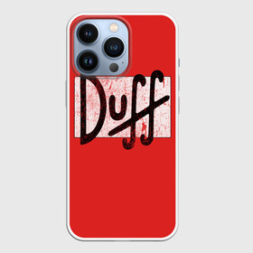 Чехол для iPhone 13 Pro с принтом Duff Beer в Кировске,  |  | beer | donut | duff | fun | homer | joke | simpson | simpsons | гомер | дафф | пончик | прикол | приколы | симпсон | симпсоны