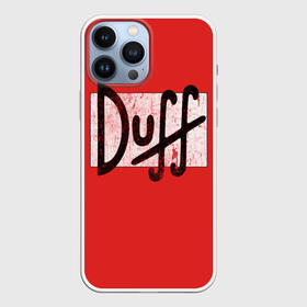 Чехол для iPhone 13 Pro Max с принтом Duff Beer в Кировске,  |  | Тематика изображения на принте: beer | donut | duff | fun | homer | joke | simpson | simpsons | гомер | дафф | пончик | прикол | приколы | симпсон | симпсоны