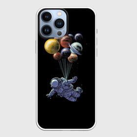 Чехол для iPhone 13 Pro Max с принтом Космонавт на Шариках в Кировске,  |  | galaxy | planet | planets | space | spaceman | star | stars | галактика | галактики | звезда | звезды | космонавт | космос | планета | планеты | шары