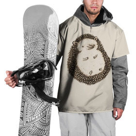 Накидка на куртку 3D с принтом Пузико Ежика в Кировске, 100% полиэстер |  | cute | hedgehog | hedgehogs | ежи | ежик | ежики | живот | животик | иголки | лапки | милый | пузико | пузо | смешной | ушки