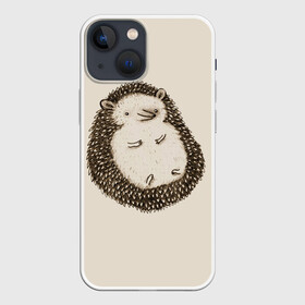 Чехол для iPhone 13 mini с принтом Пузико Ежика в Кировске,  |  | cute | hedgehog | hedgehogs | ежи | ежик | ежики | живот | животик | иголки | лапки | милый | пузико | пузо | смешной | ушки