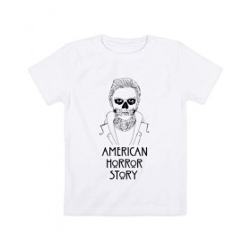 Детская футболка хлопок с принтом American horror story в Кировске, 100% хлопок | круглый вырез горловины, полуприлегающий силуэт, длина до линии бедер | american horror story | tate | американская история ужасов | сериал | ужасы