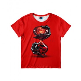Детская футболка 3D с принтом American Horror Story в Кировске, 100% гипоаллергенный полиэфир | прямой крой, круглый вырез горловины, длина до линии бедер, чуть спущенное плечо, ткань немного тянется | 