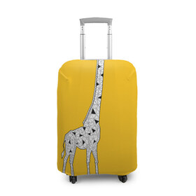 Чехол для чемодана 3D с принтом Я Жираф в Кировске, 86% полиэфир, 14% спандекс | двустороннее нанесение принта, прорези для ручек и колес | animal | desert | giraffe | long | pattern | skin | tall | высокий | длинная | животное | животные | жираф | жирафы | пустыня | узор | шея