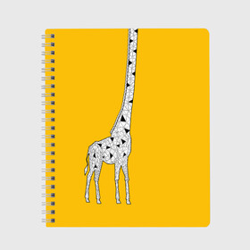 Тетрадь с принтом Я Жираф в Кировске, 100% бумага | 48 листов, плотность листов — 60 г/м2, плотность картонной обложки — 250 г/м2. Листы скреплены сбоку удобной пружинной спиралью. Уголки страниц и обложки скругленные. Цвет линий — светло-серый
 | Тематика изображения на принте: animal | desert | giraffe | long | pattern | skin | tall | высокий | длинная | животное | животные | жираф | жирафы | пустыня | узор | шея
