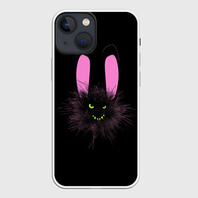 Чехол для iPhone 13 mini с принтом Мрачный Зайчик в Кировске,  |  | creepy | ear | ears | rabbit | rabbits | scary | spooky | жуткий | зайцы | зайчик | зайчики | заяц | кролик | кролики | мрачный | страшный | ухо | уши | ушки