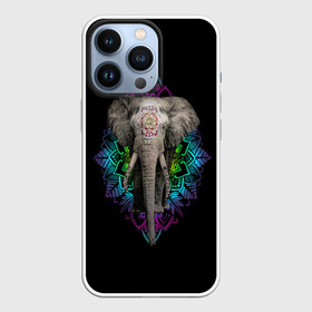 Чехол для iPhone 13 Pro с принтом Индийский Слон в Кировске,  |  | Тематика изображения на принте: africa | elephant | elephants | india | ornament | pattern | skin | tusks | африка | бивни | индия | кожа | орнамент | слон | слоненок | слоник | слоники | слоны | слонята | узор | хобот