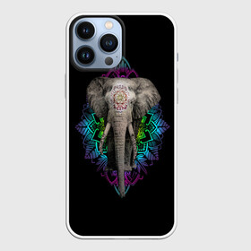Чехол для iPhone 13 Pro Max с принтом Индийский Слон в Кировске,  |  | Тематика изображения на принте: africa | elephant | elephants | india | ornament | pattern | skin | tusks | африка | бивни | индия | кожа | орнамент | слон | слоненок | слоник | слоники | слоны | слонята | узор | хобот