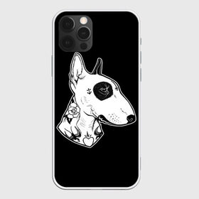 Чехол для iPhone 12 Pro Max с принтом Бультерьер в Кировске, Силикон |  | dog | dogs | tattoo | бультерьер | пес | псы | собака | собакен | собаки | собачка | собачки | татуировка | татуировки | щенки | щенок | щеночек | щеночки