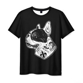 Мужская футболка 3D с принтом Французский Бульдог в Кировске, 100% полиэфир | прямой крой, круглый вырез горловины, длина до линии бедер | bulldog | dog | dogs | franch | бульдог | пес | псы | собака | собакен | собаки | собачка | собачки | французский | щенки | щенок | щеночек | щеночки