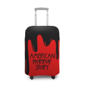 Чехол для чемодана 3D с принтом AHS в Кировске, 86% полиэфир, 14% спандекс | двустороннее нанесение принта, прорези для ручек и колес | ahs | american horror story | normal people scare me | американская история ужасов | нормальные люди пугают меня | сериал