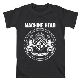 Мужская футболка хлопок с принтом Machine Head 4 в Кировске, 100% хлопок | прямой крой, круглый вырез горловины, длина до линии бедер, слегка спущенное плечо. | machine head | машин хед