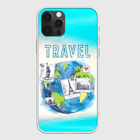 Чехол для iPhone 12 Pro Max с принтом Путешествуй! в Кировске, Силикон |  | Тематика изображения на принте: travel | башня | глобус | город | море | париж | пляж | путешествия | страна