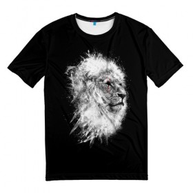 Мужская футболка 3D с принтом Лев со Шрамом в Кировске, 100% полиэфир | прямой крой, круглый вырез горловины, длина до линии бедер | africa | desert | lion | lions | predator | scarm | африка | лев | львенок | львица | львицы | львы | львята | пустыня | хищник | шрам