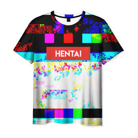 Мужская футболка 3D с принтом HENTAI в Кировске, 100% полиэфир | прямой крой, круглый вырез горловины, длина до линии бедер | ahegao | anime | kodome | manga | senpai | аниме | анимэ | ахегао | кодоме | манга | меха | сенпай | юри | яой