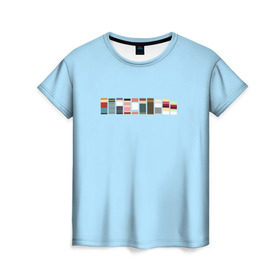 Женская футболка 3D с принтом Футурама - минимализм в Кировске, 100% полиэфир ( синтетическое хлопкоподобное полотно) | прямой крой, круглый вырез горловины, длина до линии бедер | bender | fry | futurama | planet express | бендер | гипножаба | зойдберг | лила | фрай | футурама