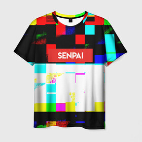 Мужская футболка 3D с принтом SENPAI в Кировске, 100% полиэфир | прямой крой, круглый вырез горловины, длина до линии бедер | alien | anime | axegao | fight | game | manga | martial artist | senpai | аниме | арт | персонажи | япония
