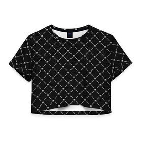 Женская футболка Cropp-top с принтом СВИТЕР ВЕДЬМАК в Кировске, 100% полиэстер | круглая горловина, длина футболки до линии талии, рукава с отворотами | 