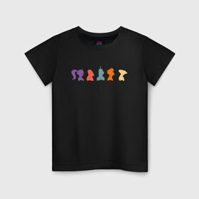 Детская футболка хлопок с принтом Futurama characters в Кировске, 100% хлопок | круглый вырез горловины, полуприлегающий силуэт, длина до линии бедер | Тематика изображения на принте: bender | fry | futurama | planet express | бендер | гипножаба | зойдберг | лила | фрай | футурама