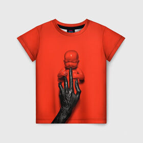 Детская футболка 3D с принтом American Horror Story в Кировске, 100% гипоаллергенный полиэфир | прямой крой, круглый вырез горловины, длина до линии бедер, чуть спущенное плечо, ткань немного тянется | ahs | american horror story | американская история ужасов | младенец | ребенок