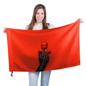 Флаг 3D с принтом American Horror Story в Кировске, 100% полиэстер | плотность ткани — 95 г/м2, размер — 67 х 109 см. Принт наносится с одной стороны | ahs | american horror story | американская история ужасов | младенец | ребенок