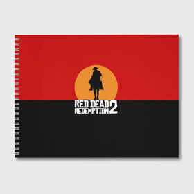 Альбом для рисования с принтом Red Dead Redemption 2 в Кировске, 100% бумага
 | матовая бумага, плотность 200 мг. | game | rdr2 | red dead redemption 2 | rockstar studios | игры